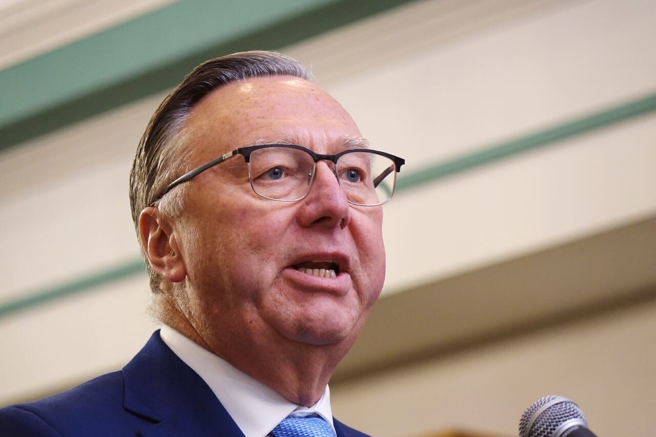 Close up shot of man speaking into mic